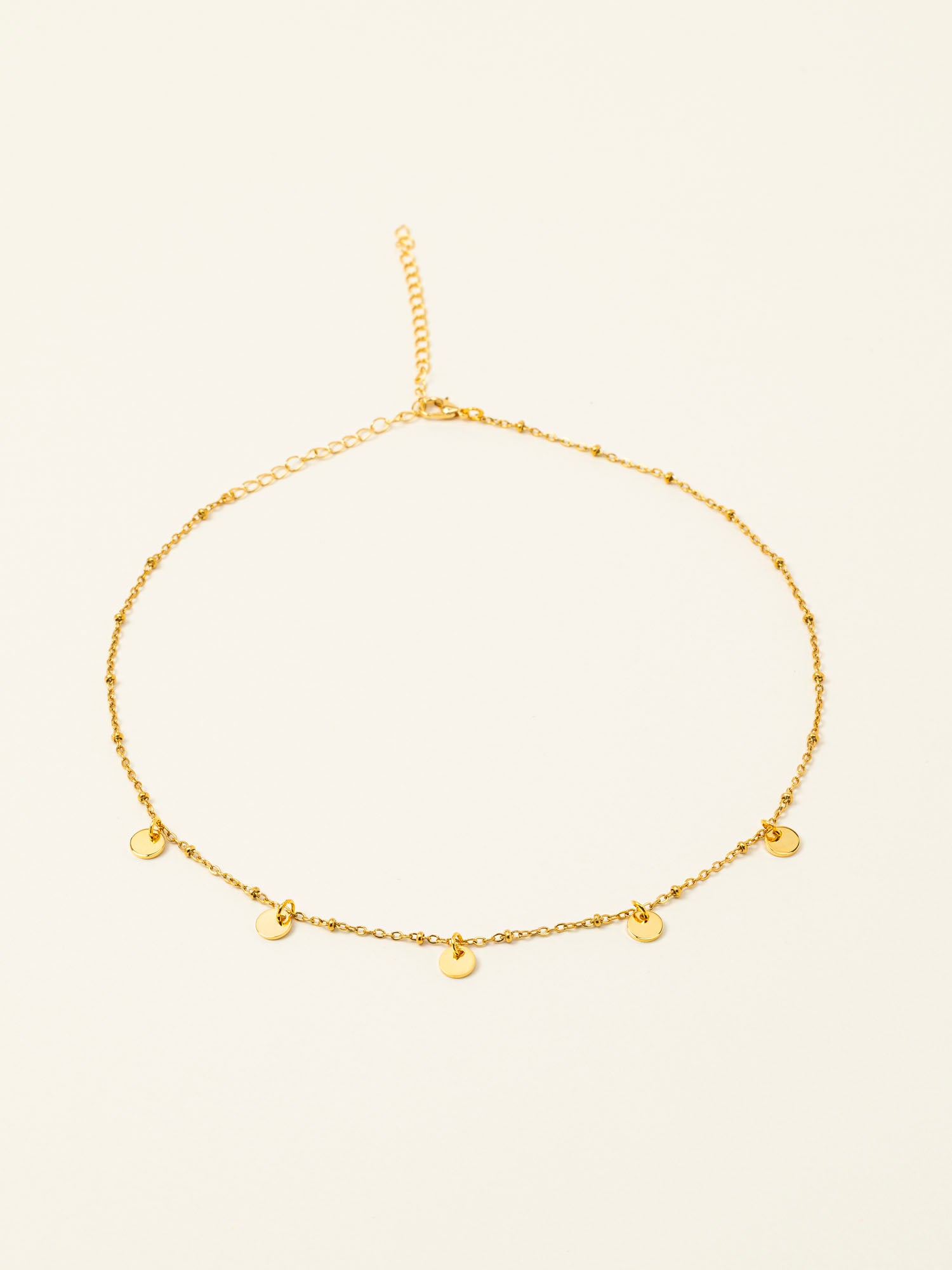 Collier Elba - bijou pastilles dorées fait main, créatrice française